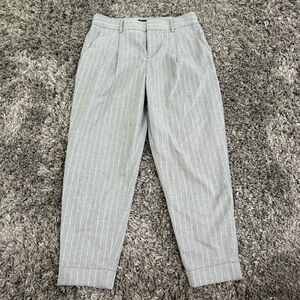 Banana Republic Striped Ankle Trouser Pants in Gray, Size 6